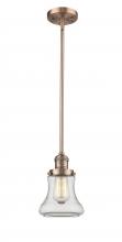  201S-AC-G192 - Bellmont - 1 Light - 7 inch - Antique Copper - Stem Hung - Mini Pendant