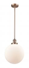  201S-AC-G201-12 - Beacon - 1 Light - 12 inch - Antique Copper - Stem Hung - Mini Pendant