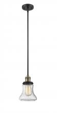  201S-BAB-G194 - Bellmont - 1 Light - 7 inch - Black Antique Brass - Stem Hung - Mini Pendant