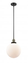  201S-BAB-G201-10-LED - Beacon - 1 Light - 10 inch - Black Antique Brass - Stem Hung - Mini Pendant