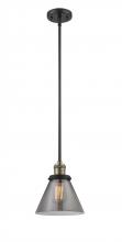  201S-BAB-G43-LED - Cone - 1 Light - 8 inch - Black Antique Brass - Stem Hung - Mini Pendant