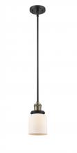  201S-BAB-G51 - Bell - 1 Light - 5 inch - Black Antique Brass - Stem Hung - Mini Pendant