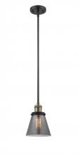  201S-BAB-G63-LED - Cone - 1 Light - 6 inch - Black Antique Brass - Stem Hung - Mini Pendant