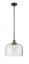  201S-BAB-G72-L - Bell - 1 Light - 12 inch - Black Antique Brass - Stem Hung - Mini Pendant