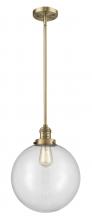  201S-BB-G202-12 - Beacon - 1 Light - 12 inch - Brushed Brass - Stem Hung - Mini Pendant