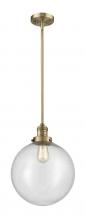  201S-BB-G204-12 - Beacon - 1 Light - 12 inch - Brushed Brass - Stem Hung - Mini Pendant