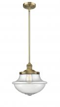  201S-BB-G544 - Oxford - 1 Light - 12 inch - Brushed Brass - Stem Hung - Mini Pendant