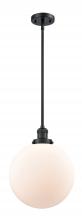  201S-BK-G201-12 - Beacon - 1 Light - 12 inch - Matte Black - Stem Hung - Mini Pendant