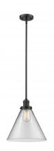  201S-OB-G42-L - Cone - 1 Light - 12 inch - Oil Rubbed Bronze - Stem Hung - Mini Pendant