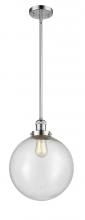  201S-PC-G204-12 - Beacon - 1 Light - 12 inch - Polished Chrome - Stem Hung - Mini Pendant