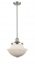  201S-PN-G541 - Oxford - 1 Light - 12 inch - Polished Nickel - Stem Hung - Mini Pendant