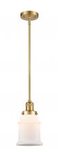 Innovations Lighting 201S-SG-G181-LED - Canton - 1 Light - 7 inch - Satin Gold - Stem Hung - Mini Pendant