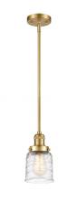 Innovations Lighting 201S-SG-G513-LED - Bell - 1 Light - 5 inch - Satin Gold - Stem Hung - Mini Pendant