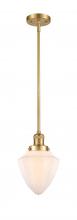 Innovations Lighting 201S-SG-G661-7-LED - Bullet - 1 Light - 7 inch - Satin Gold - Stem Hung - Mini Pendant