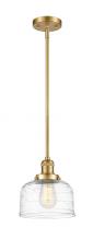 Innovations Lighting 201S-SG-G713-LED - Bell - 1 Light - 8 inch - Satin Gold - Stem Hung - Mini Pendant