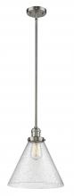  201S-SN-G44-L - Cone - 1 Light - 12 inch - Brushed Satin Nickel - Stem Hung - Mini Pendant