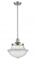  201S-SN-G542 - Oxford - 1 Light - 12 inch - Brushed Satin Nickel - Stem Hung - Mini Pendant