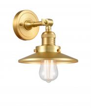 Innovations Lighting 203-SG-M4-LED - Railroad - 1 Light - 8 inch - Satin Gold - Sconce