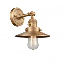  203SW-BB-M4 - Railroad - 1 Light - 8 inch - Brushed Brass - Sconce