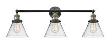  205-BAB-G42 - Cone - 3 Light - 32 inch - Black Antique Brass - Bath Vanity Light