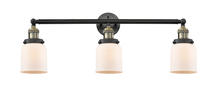  205-BAB-G51 - Bell - 3 Light - 30 inch - Black Antique Brass - Bath Vanity Light