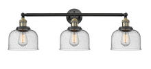  205-BAB-G74 - Bell - 3 Light - 32 inch - Black Antique Brass - Bath Vanity Light