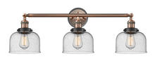  205BP-ACBK-G74 - Bell - 3 Light - 32 inch - Antique Copper - Bath Vanity Light