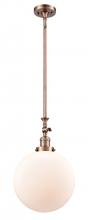  206-AC-G201-12 - Beacon - 1 Light - 12 inch - Antique Copper - Stem Hung - Mini Pendant