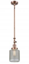  206-AC-G262 - Stanton - 1 Light - 6 inch - Antique Copper - Stem Hung - Mini Pendant