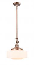  206-AC-G691-12 - Bridgeton - 1 Light - 12 inch - Antique Copper - Stem Hung - Mini Pendant