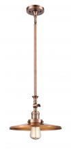  206-AC-MFR-AC-12 - Appalachian - 1 Light - 12 inch - Antique Copper - Stem Hung - Mini Pendant