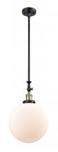  206-BAB-G201-12 - Beacon - 1 Light - 12 inch - Black Antique Brass - Stem Hung - Mini Pendant