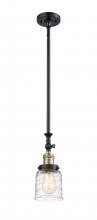  206-BAB-G513 - Bell - 1 Light - 5 inch - Black Antique Brass - Stem Hung - Mini Pendant