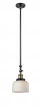  206-BAB-G71 - Bell - 1 Light - 8 inch - Black Antique Brass - Stem Hung - Mini Pendant