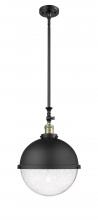  206-BAB-HFS-124-BK-LED - Hampden - 1 Light - 13 inch - Black Antique Brass - Stem Hung - Pendant