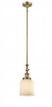  206-BB-G51 - Bell - 1 Light - 5 inch - Brushed Brass - Stem Hung - Mini Pendant