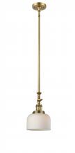  206-BB-G71 - Bell - 1 Light - 8 inch - Brushed Brass - Stem Hung - Mini Pendant