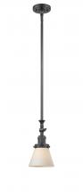  206-OB-G61 - Cone - 1 Light - 6 inch - Oil Rubbed Bronze - Stem Hung - Mini Pendant