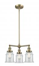  207-AB-G182-LED - Canton - 3 Light - 18 inch - Antique Brass - Stem Hung - Chandelier