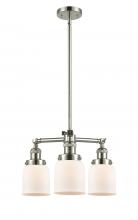  207-PN-G51 - Bell - 3 Light - 19 inch - Polished Nickel - Stem Hung - Chandelier