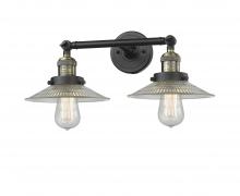  208-BAB-G2-LED - Halophane - 2 Light - 18 inch - Black Antique Brass - Bath Vanity Light