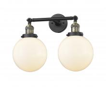  208-BAB-G201-8-LED - Beacon - 2 Light - 19 inch - Black Antique Brass - Bath Vanity Light