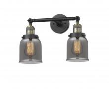  208-BAB-G53-LED - Bell - 2 Light - 16 inch - Black Antique Brass - Bath Vanity Light