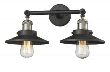  208-BAB-M6-LED - Railroad - 2 Light - 18 inch - Black Antique Brass - Bath Vanity Light