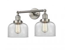  208-SN-G72 - Bell - 2 Light - 19 inch - Brushed Satin Nickel - Bath Vanity Light