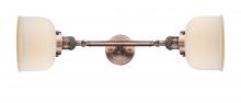  208L-AC-G71 - Bell - 2 Light - 8 inch - Antique Copper - Bath Vanity Light