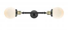  208L-BAB-G201-6-LED - Beacon - 2 Light - 6 inch - Black Antique Brass - Bath Vanity Light