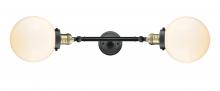  208L-BAB-G201-8-LED - Beacon - 2 Light - 8 inch - Black Antique Brass - Bath Vanity Light