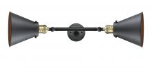  208L-BAB-M13-BK-LED - Appalachian - 2 Light - 8 inch - Black Antique Brass - Bath Vanity Light