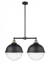  209-BAB-HFS-124-BK-LED - Hampden - 2 Light - 18 inch - Black Antique Brass - Stem Hung - Island Light